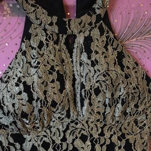 jcpenney black and gold dress